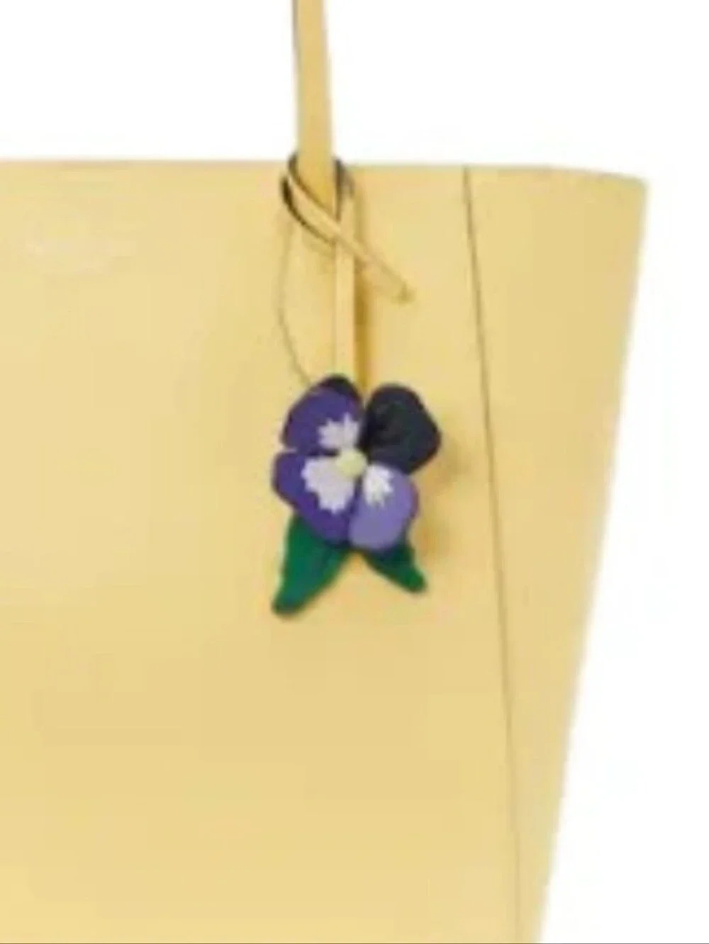 Kate Spade Yellow Leather Flower Tote Bag And Dust cover Nwot $359 Retail